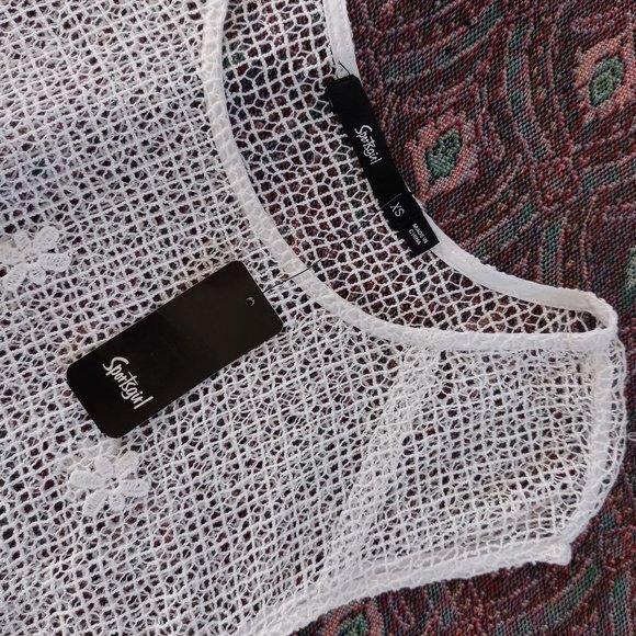 Sportsgirl Size XS White Crochet Top - Picture 3 of 5